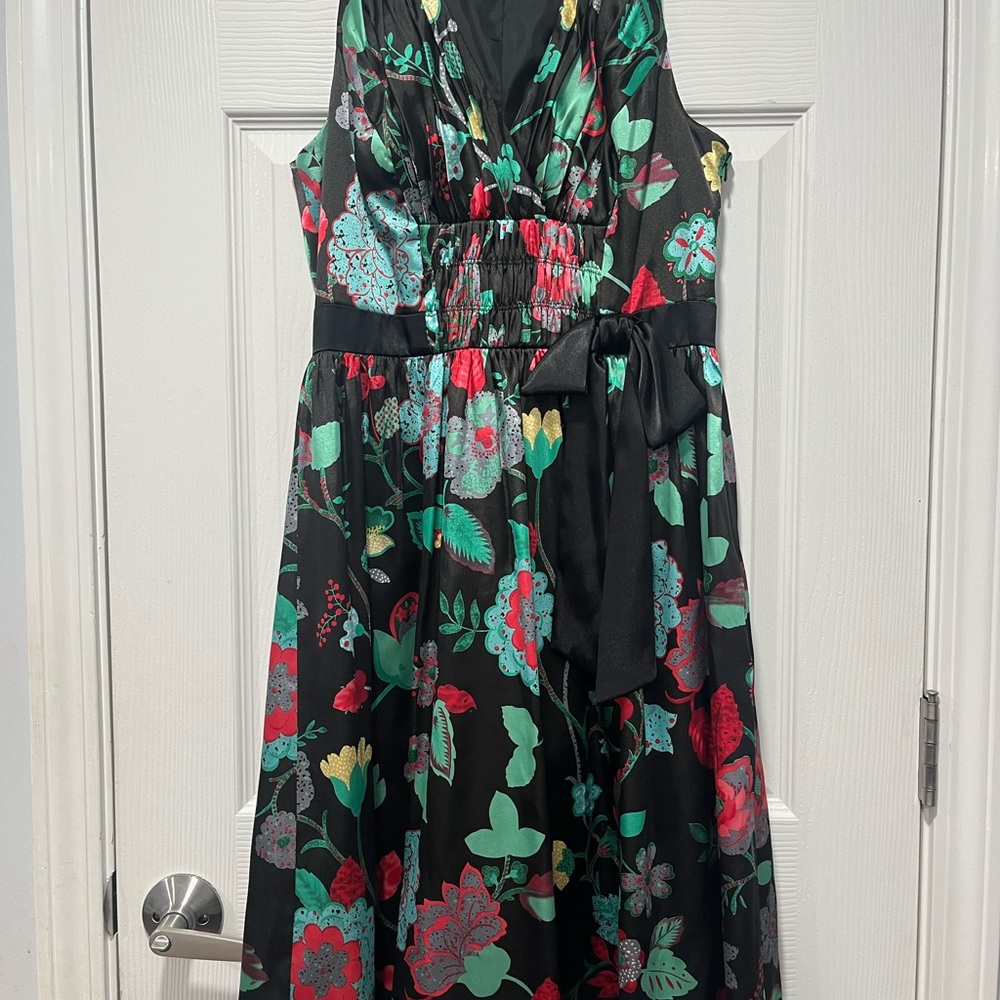 Floral Black Dress